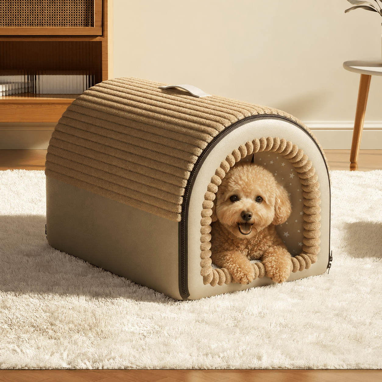 panier dôme élégant pour petit chien