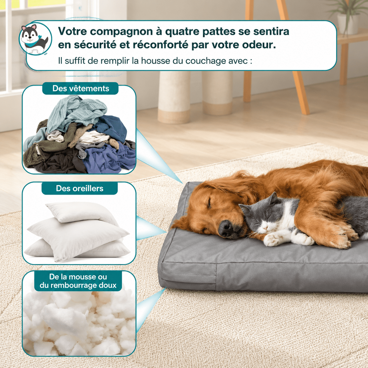 housse écologique pour grand panier chien