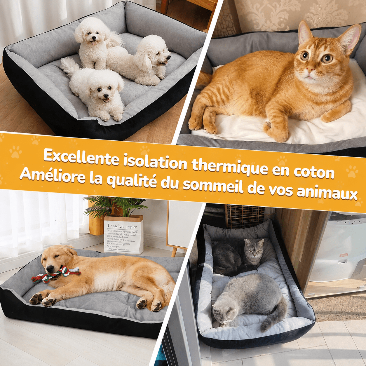 couchage durable pour chien