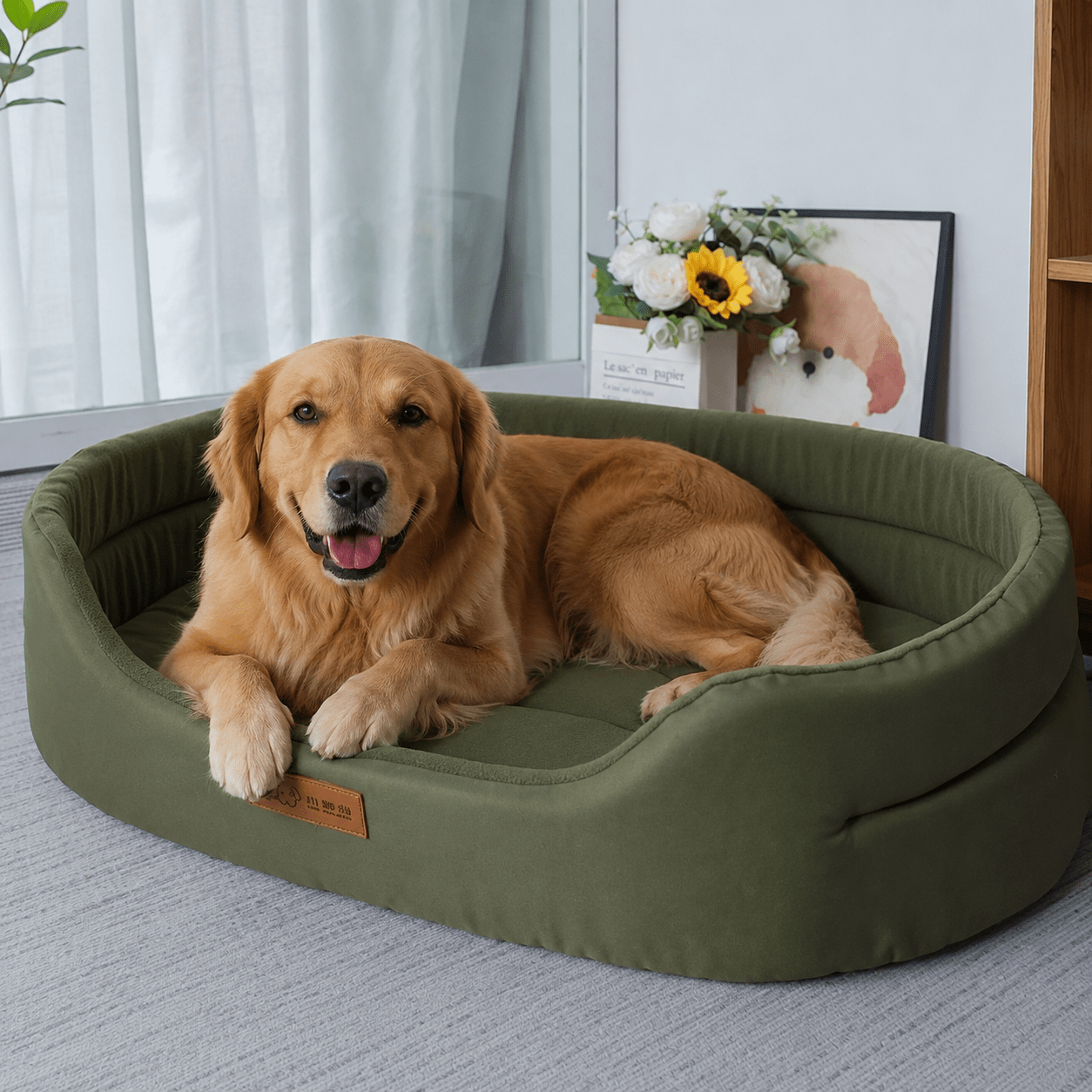 panier pour grand chien à la maison