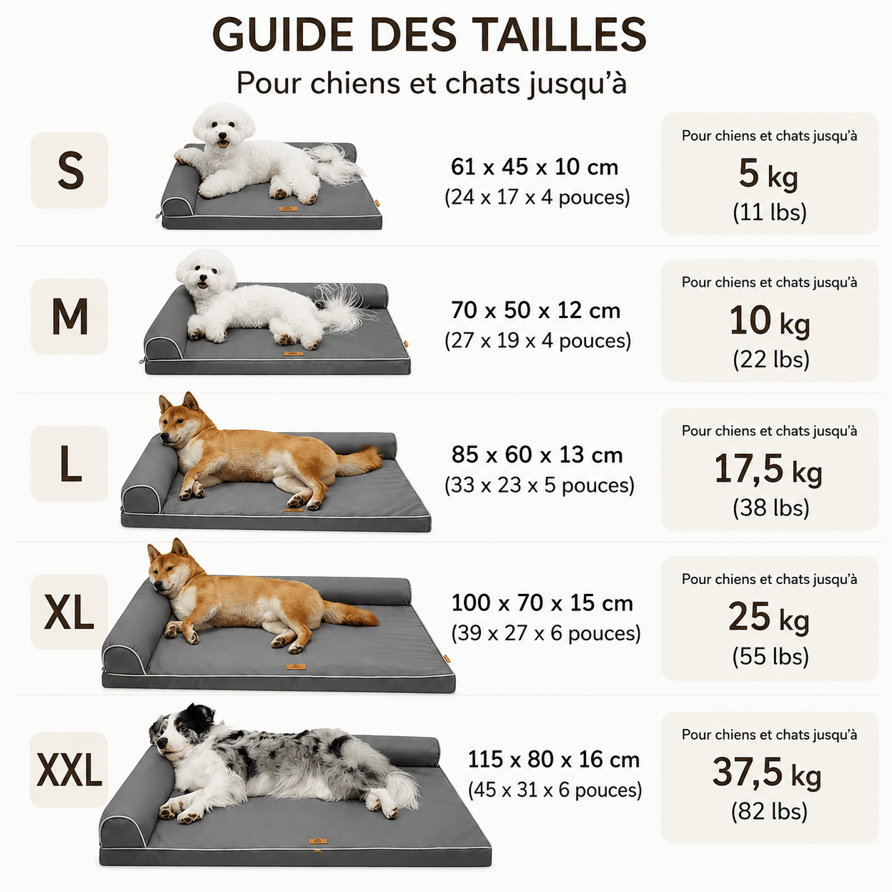 grand panier déhoussable pour chien