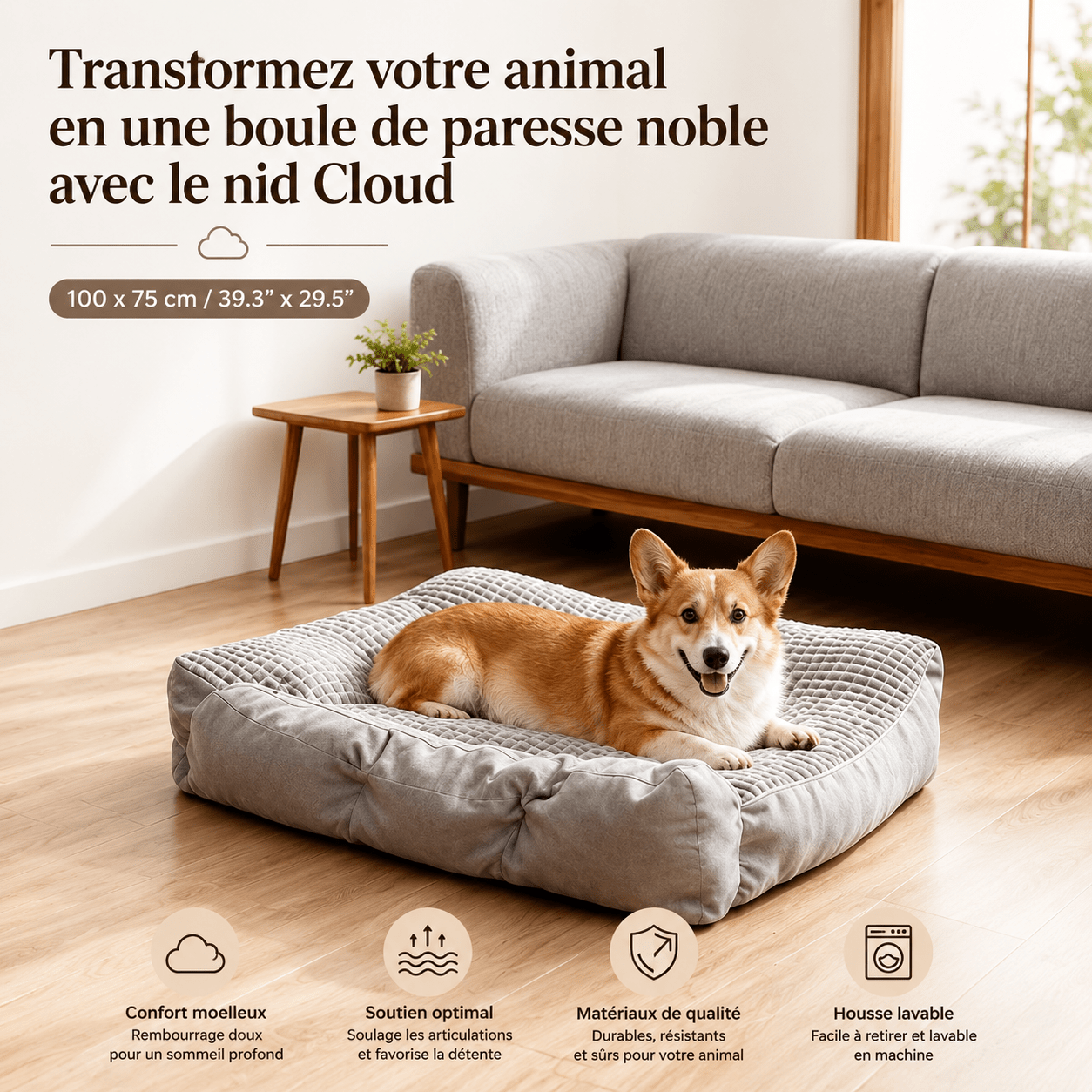 panier confortable pour chien