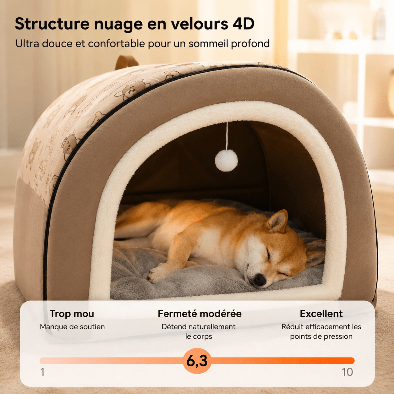 panier confortable pour grand chien