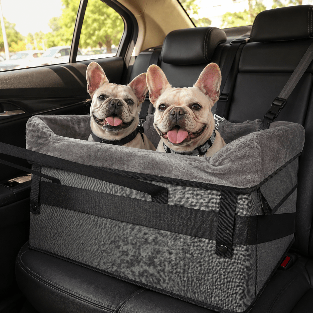 double panier voiture chien moderne