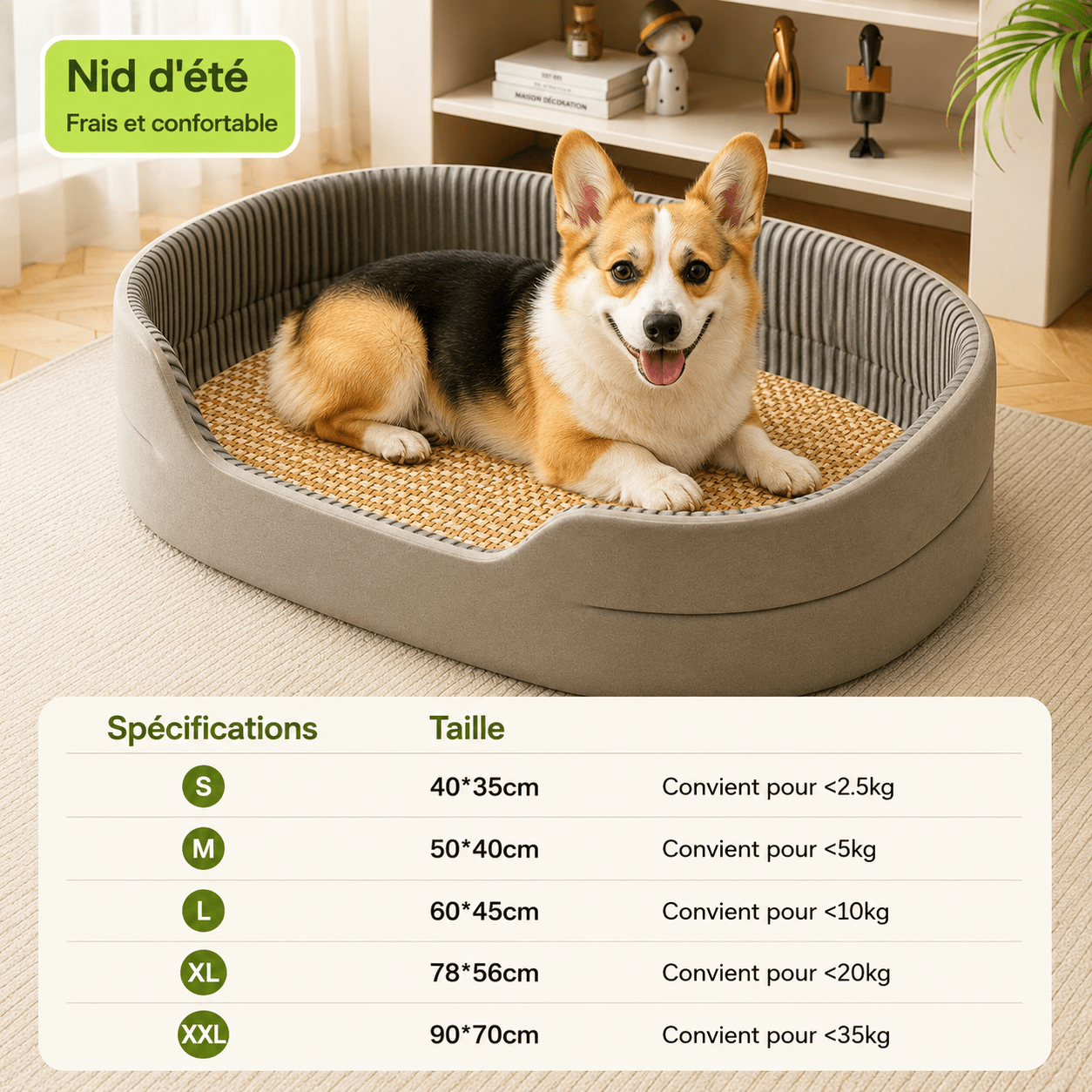 panier en mousse pour grand chien – Image 6