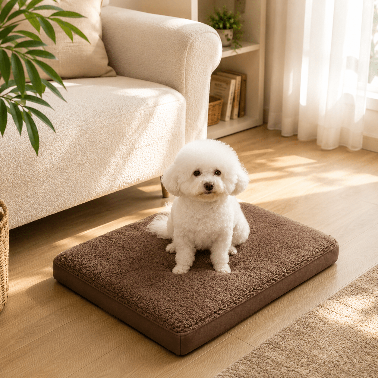 tapis de fond pour panier petit chien