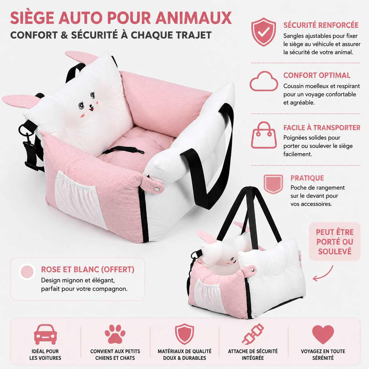 Panier auto pour chien