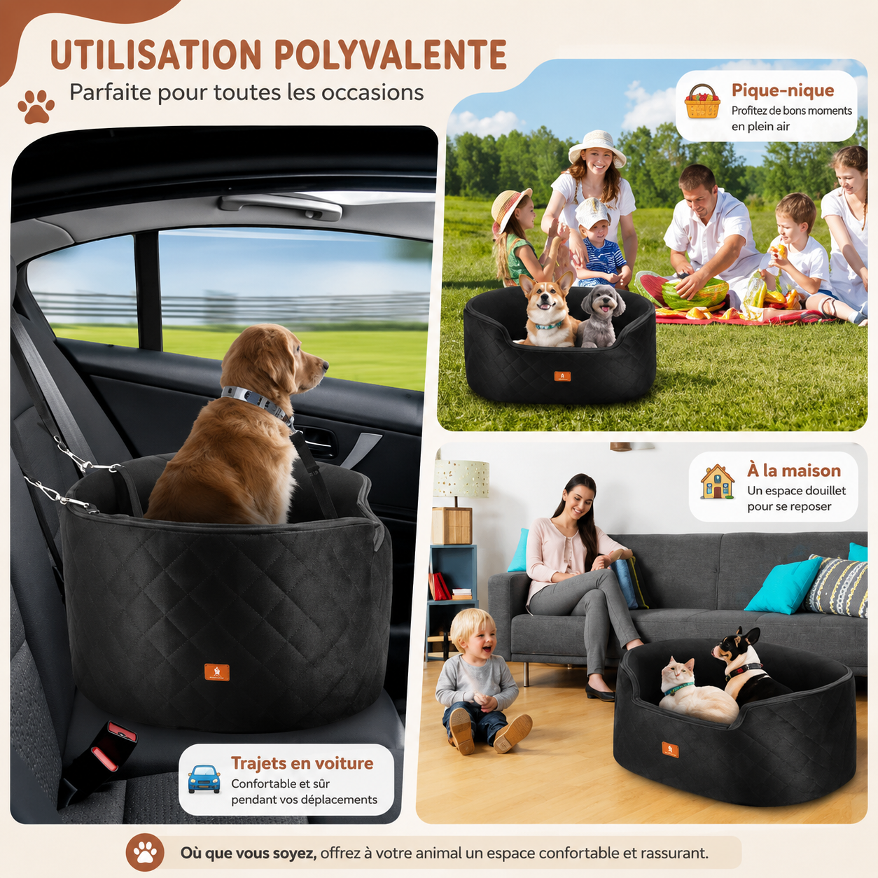 pour chien sécurité en voiture