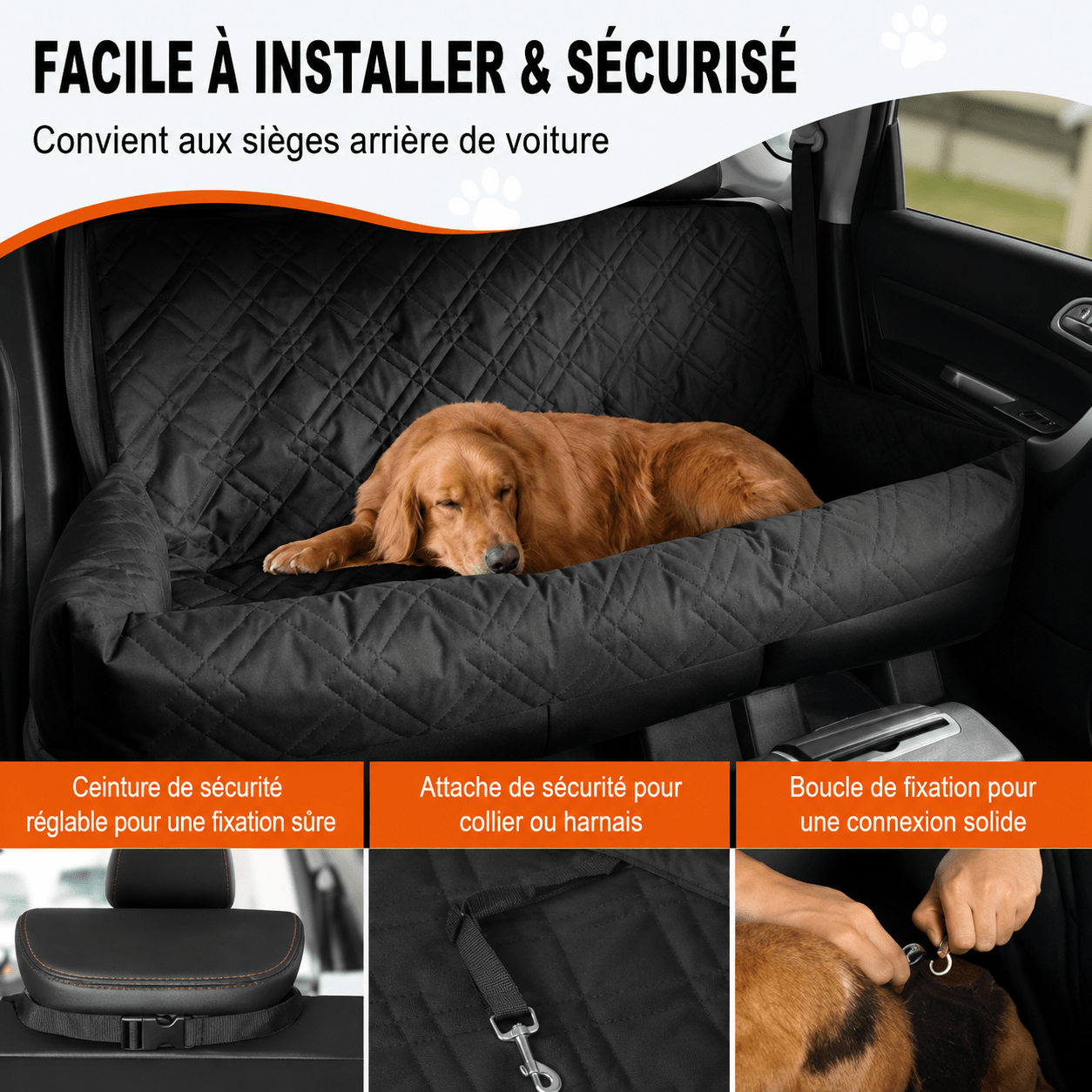 panier voiture pour chien durable