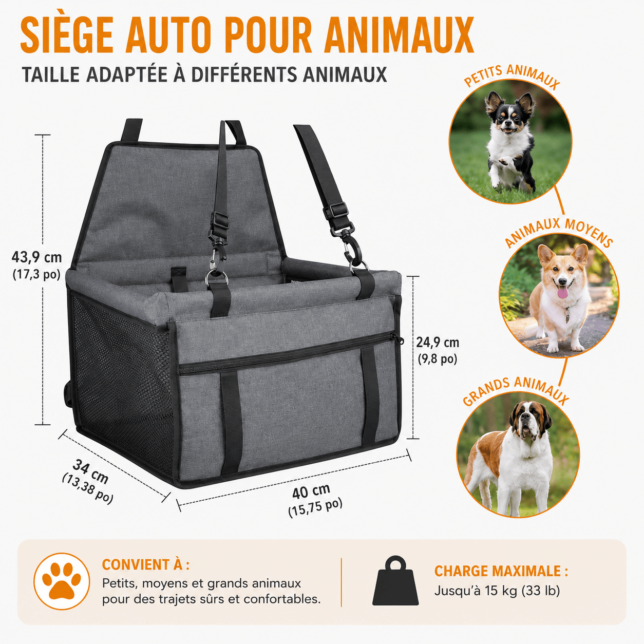 panier chien confortable voyage