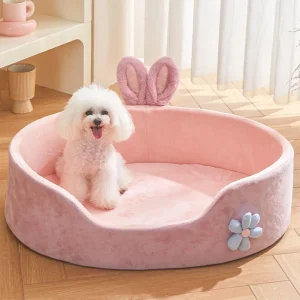 panier pour grand chien rose