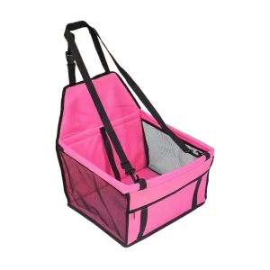 panier chien voiture siège arrière rose