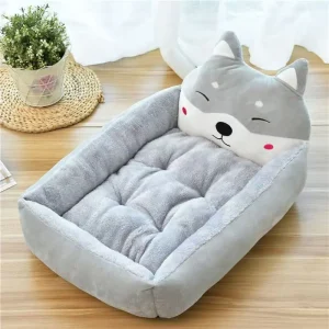 panier pour chien gris