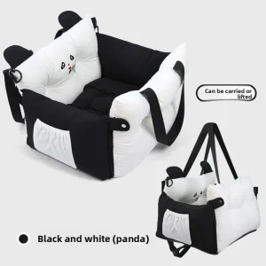 transport chien voiture panier noir