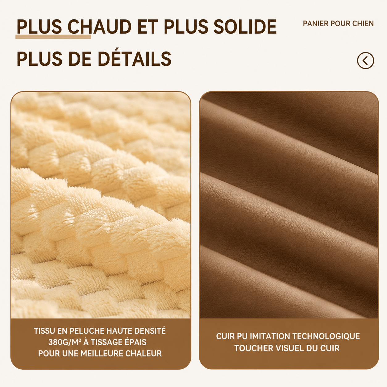 panier chien robustesse