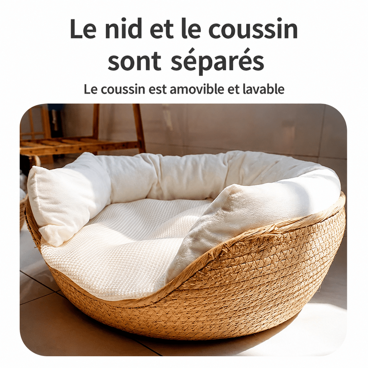 panier en osier pour petit chien