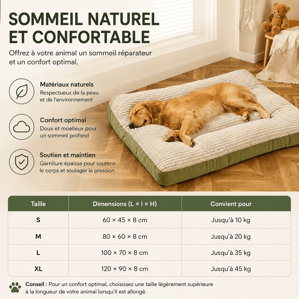panier doux pour chien