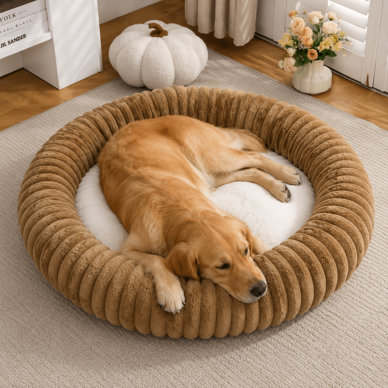 lit rond spacieux pour chien