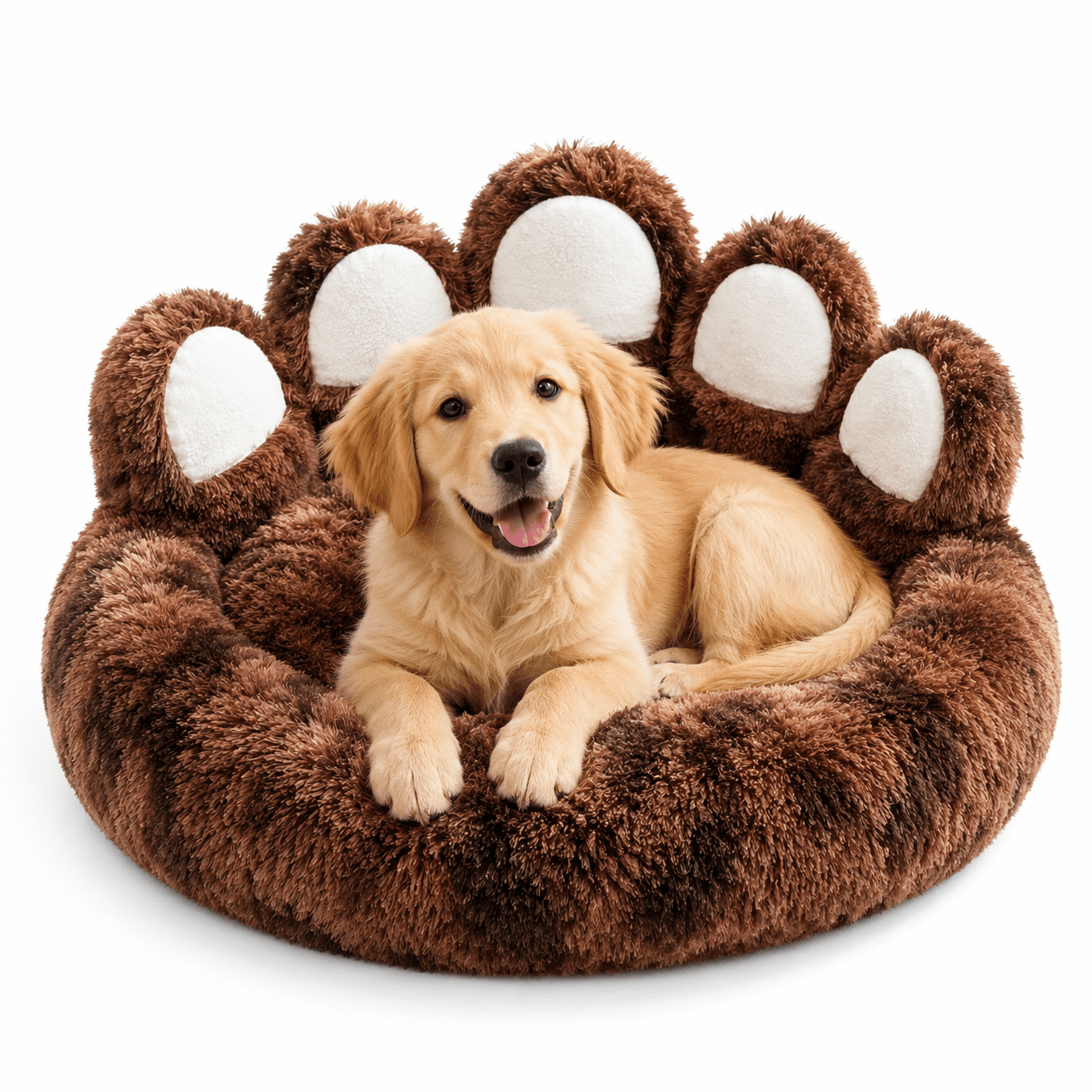 panier grand chien design marron