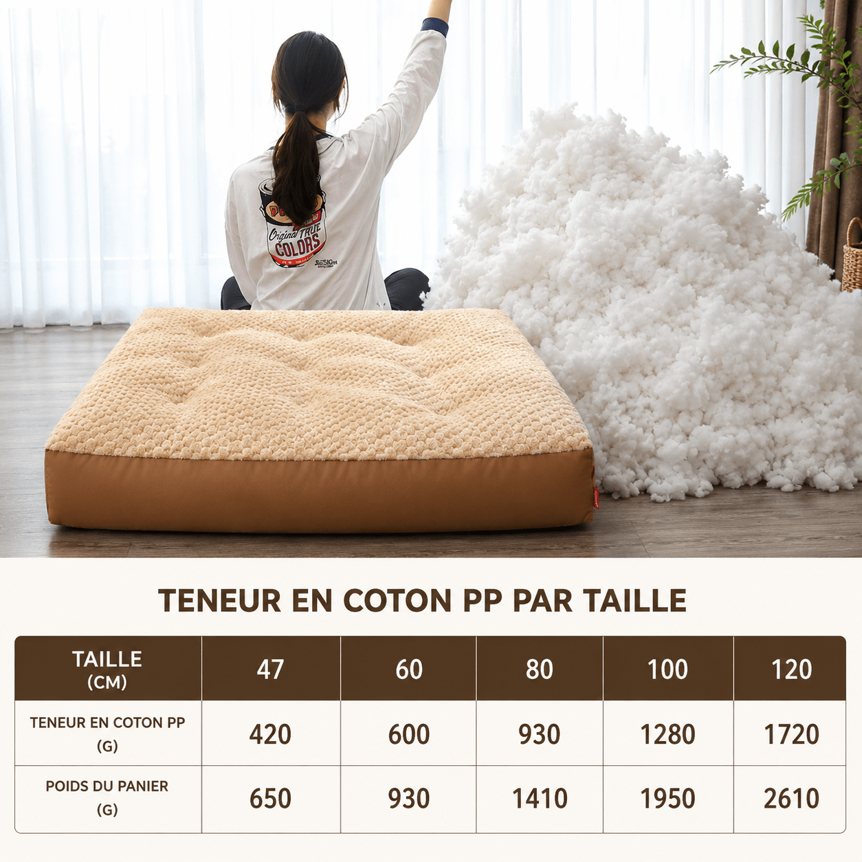 design moderne panier chien XXL