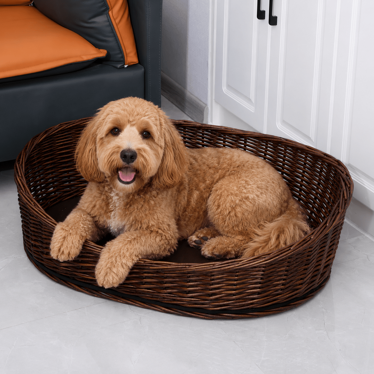 grand panier osier chien