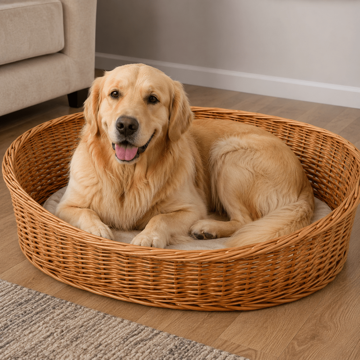 panier chien osier