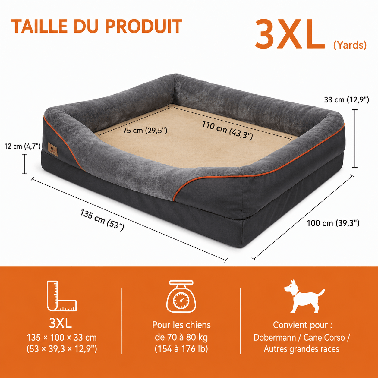 panier pour chien en coton