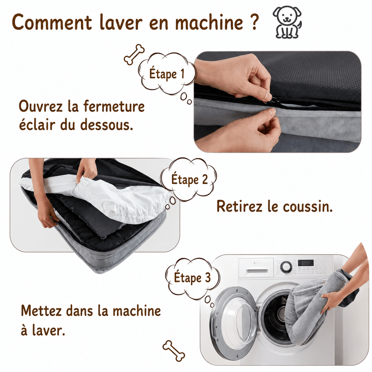 panier déhoussable chien