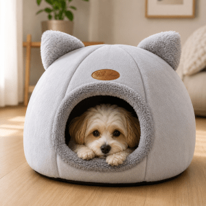 panier igloo pour petit chien