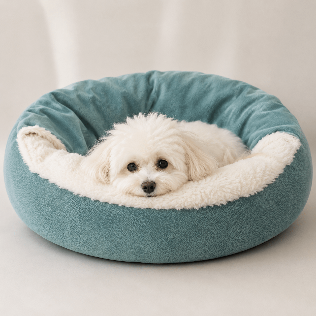 panier rond en tissu pour chien