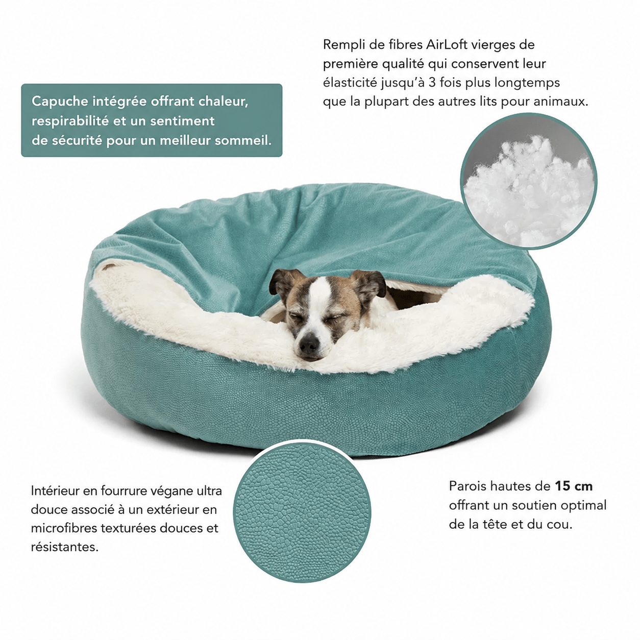 panier en tissu pour chien élégant