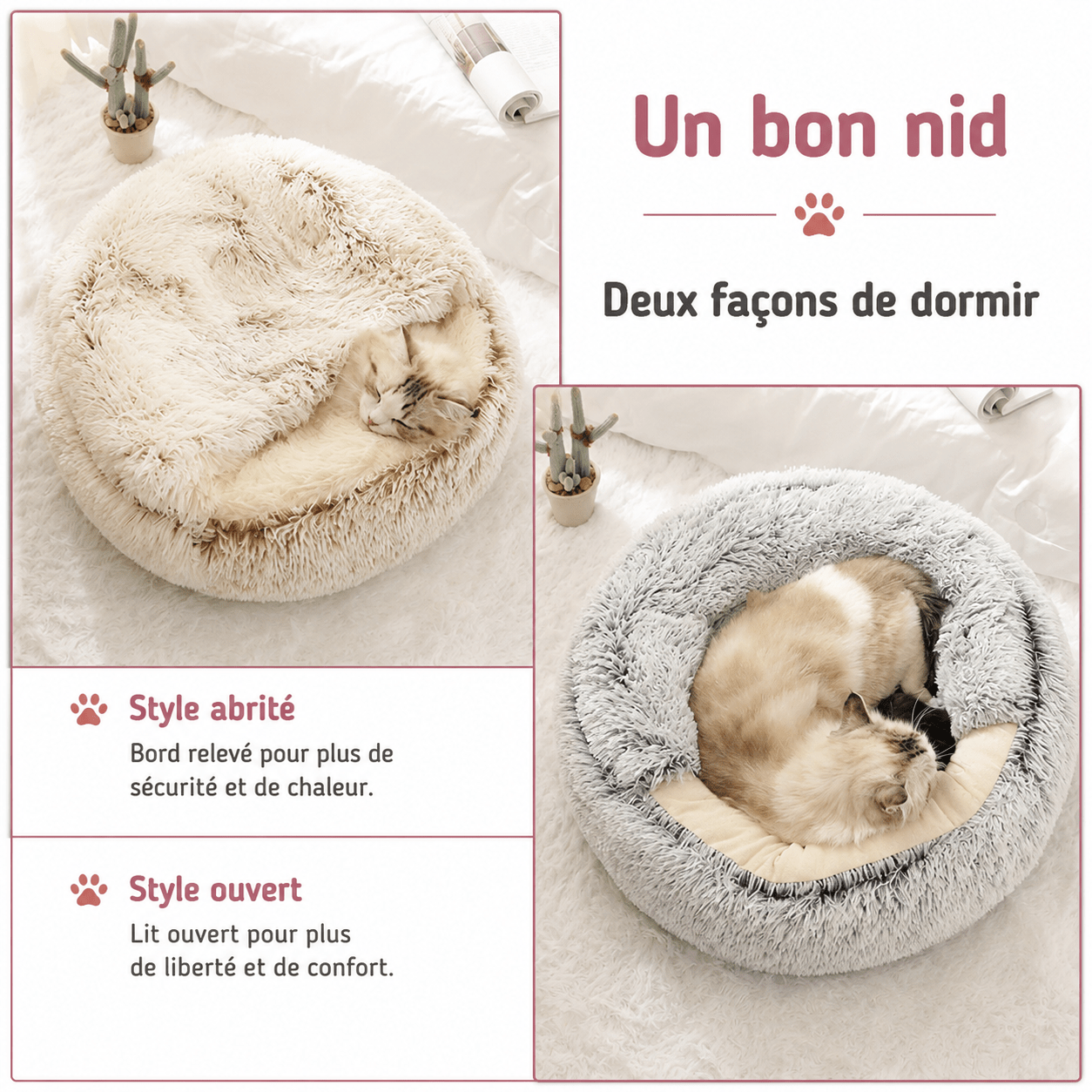 panier rond pour chat