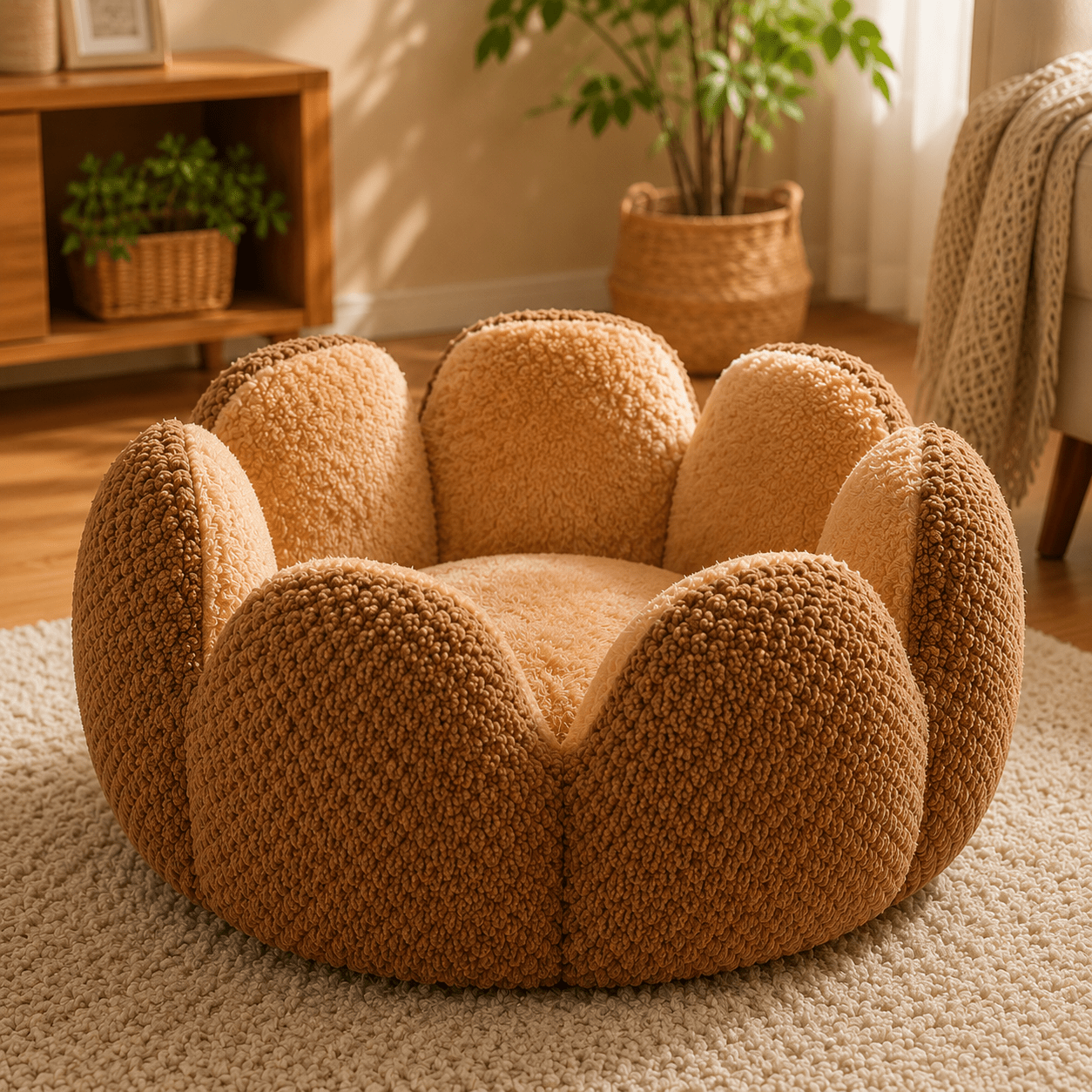 panier coussin rond pour chien et chat
