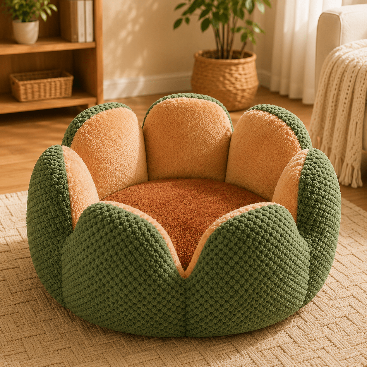 panier confortable en vert