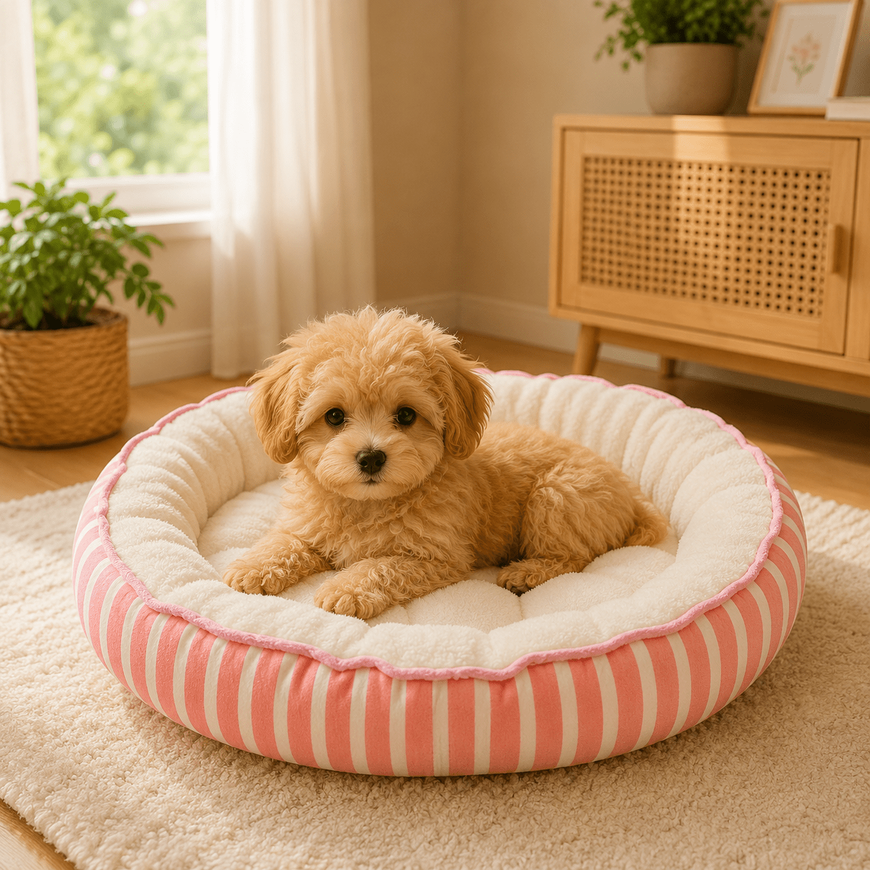 panier rond confort pour chien