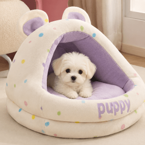 panier chien design blanc