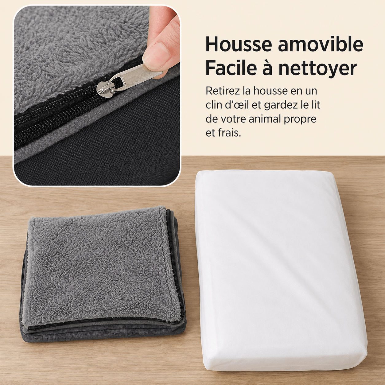 panier chien mémoire de forme déhoussable – Image 4