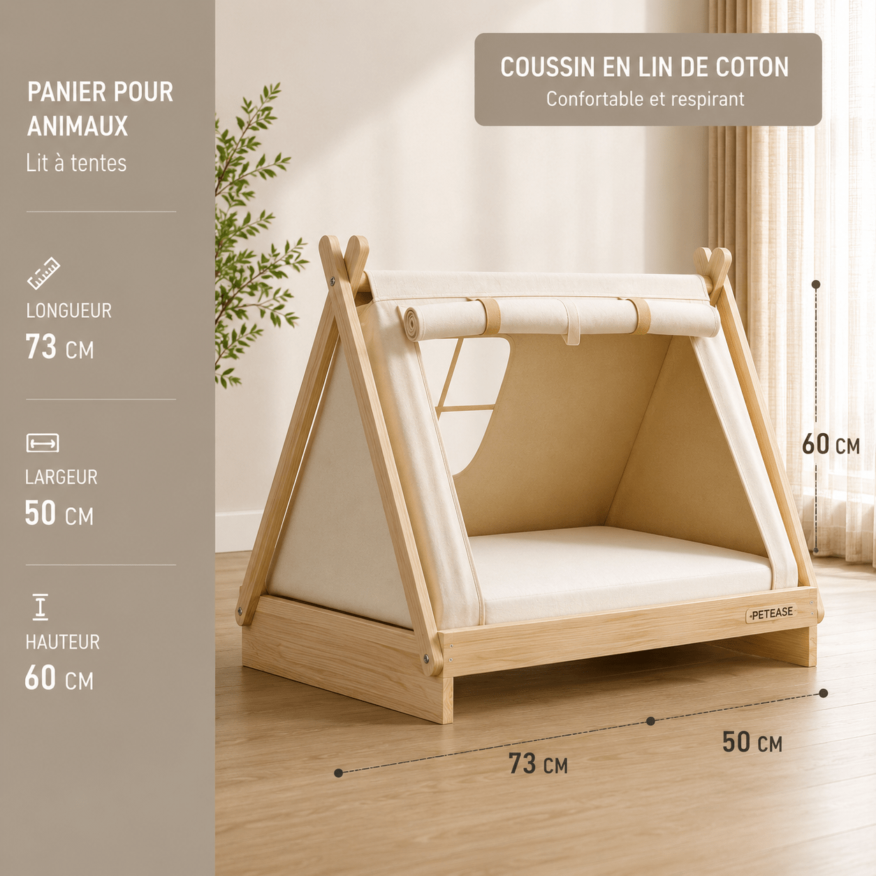 panier chien bois source durable