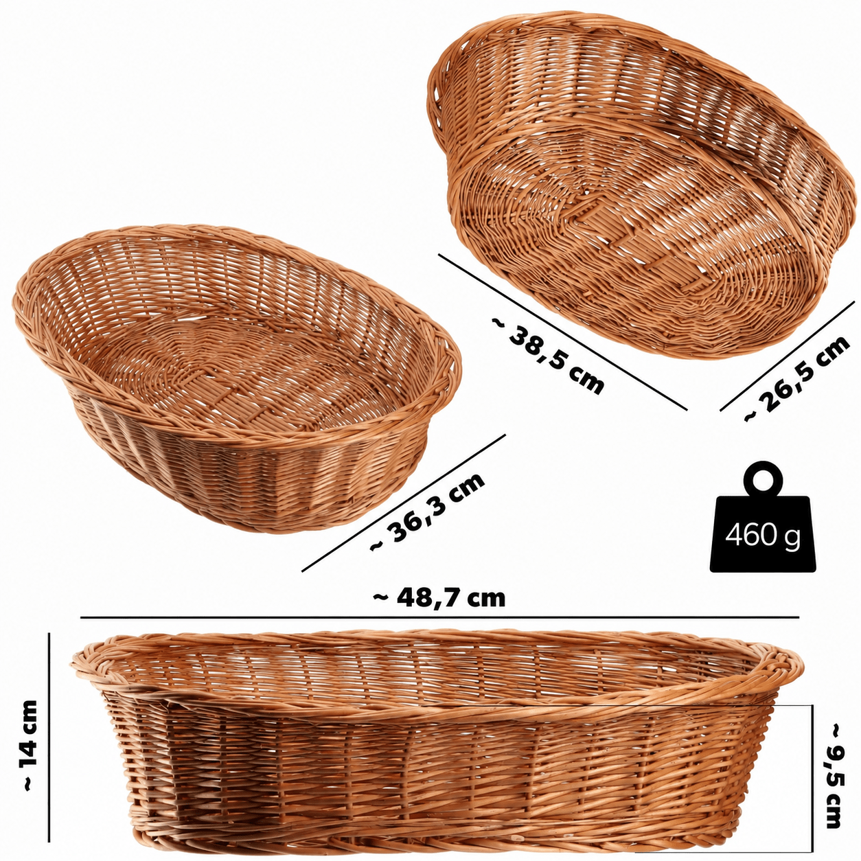 panier osier décoratif