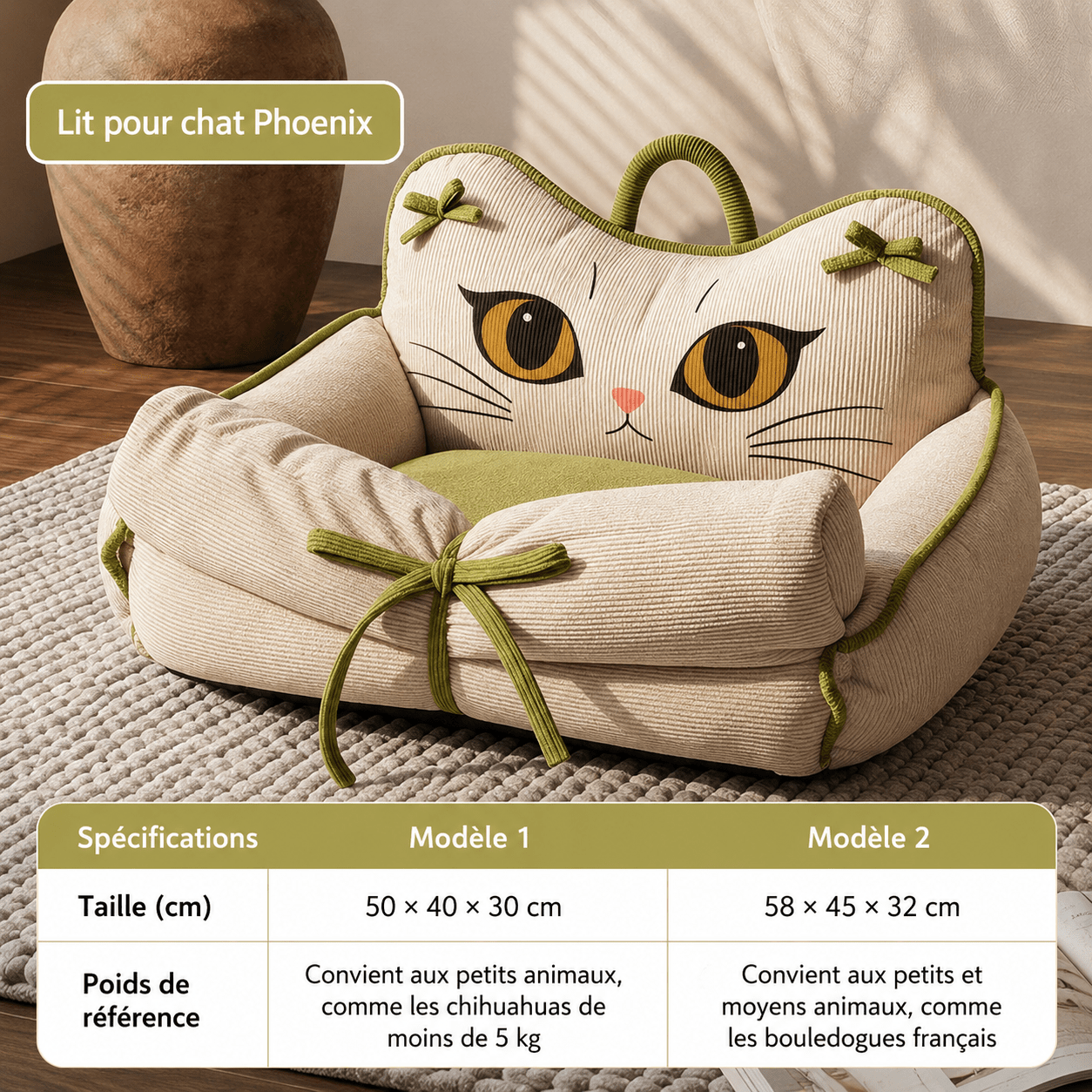 panier chien élégant