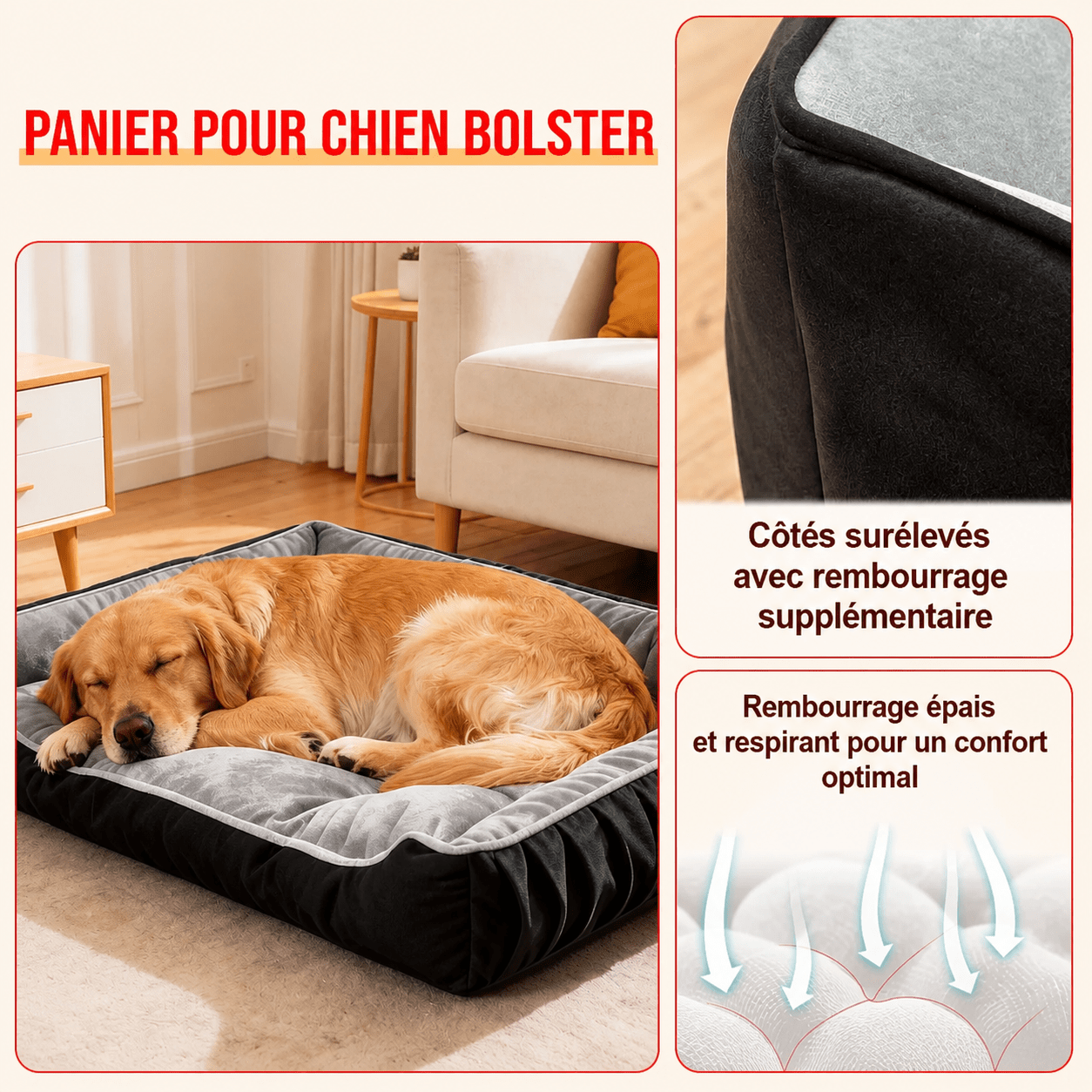 panier anti stress pour grands chiens