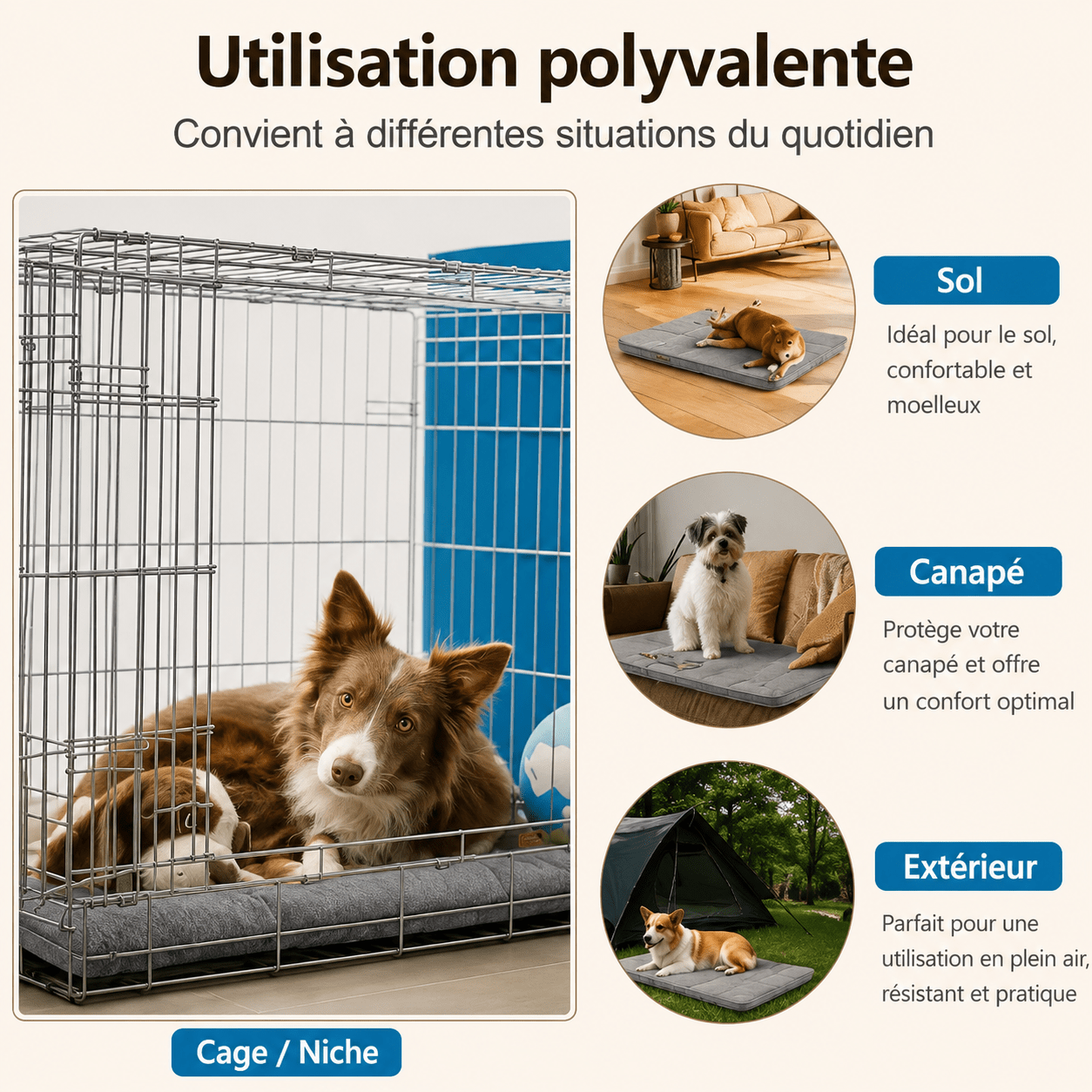 panier élégant pour chien
