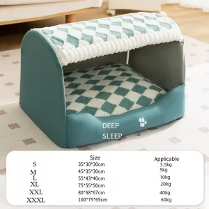 grand panier pour chien bleu canard