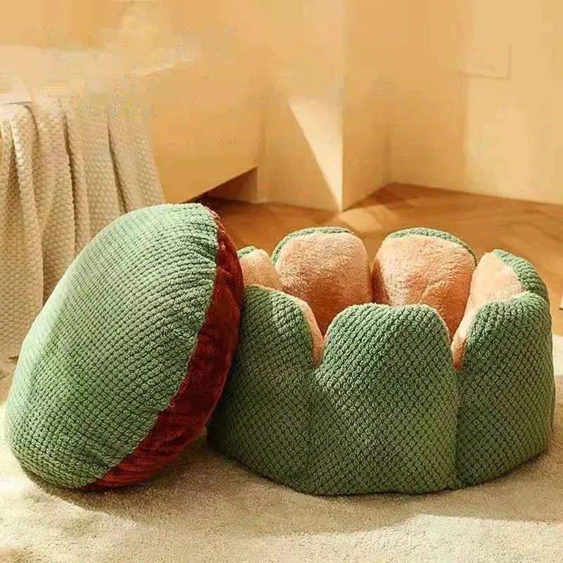 corbeille coussin rond pour animal