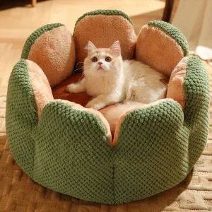 couchage panier chien vert