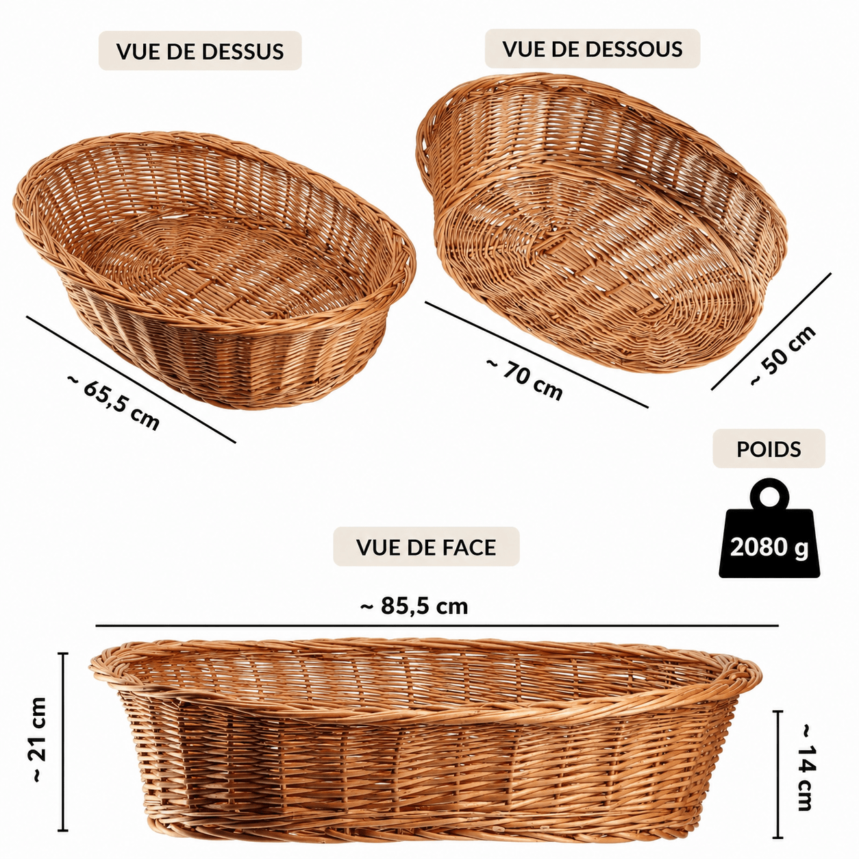 panier osier naturel