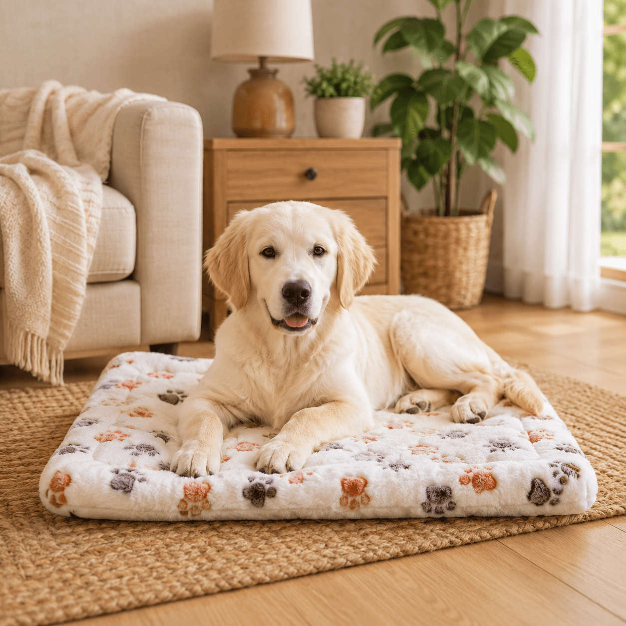 coussin chien panier plastique