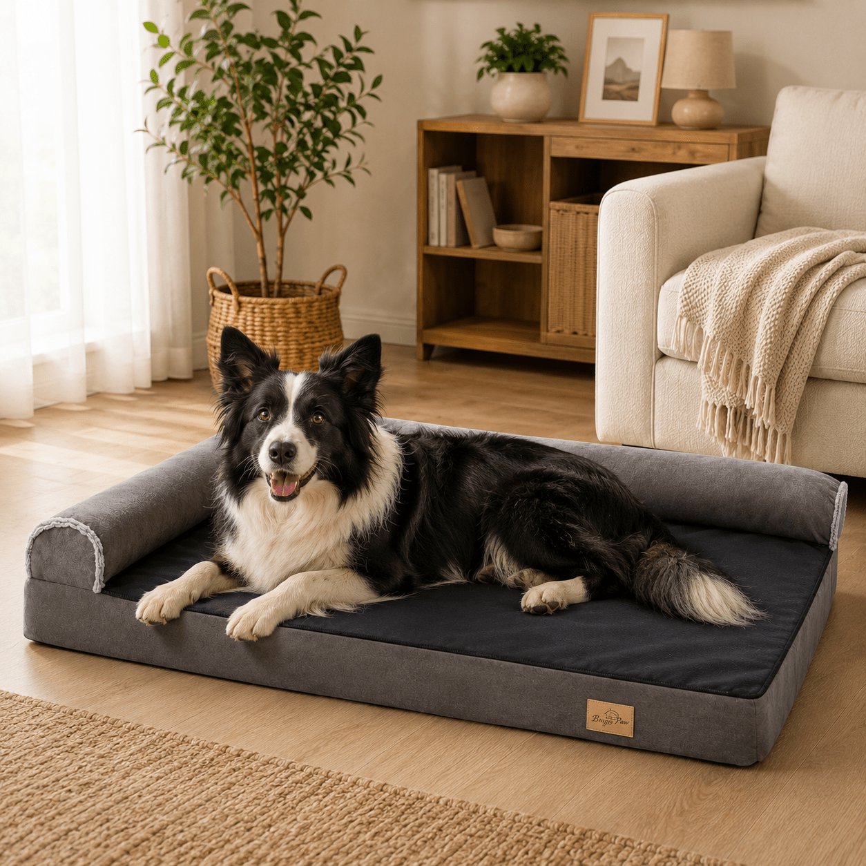 panier orthopédique mémoire de forme chien