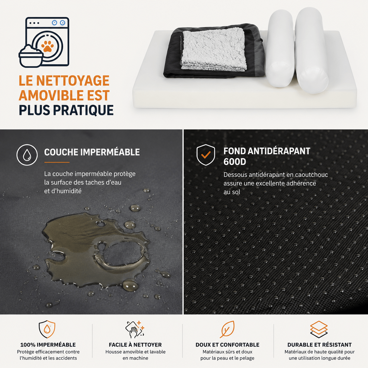 panier orthopédique mémoire de forme chien – Image 6