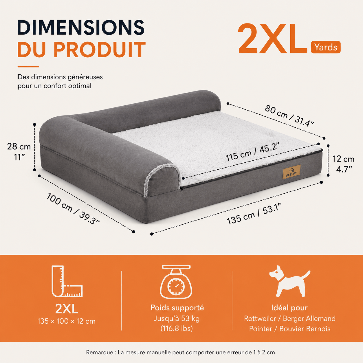 panier orthopédique mémoire de forme chien – Image 9